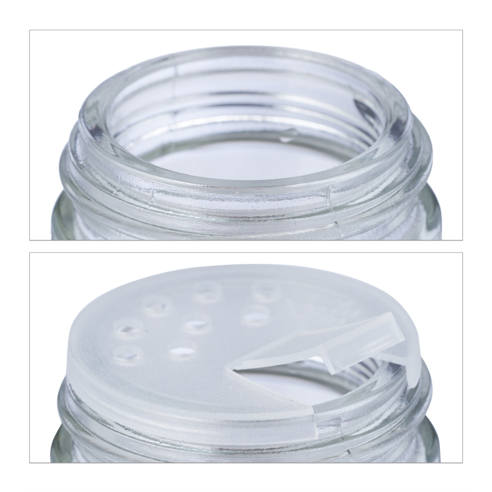 Gewürzgläser 36er-Set Silber-Transparent von Relaxdays