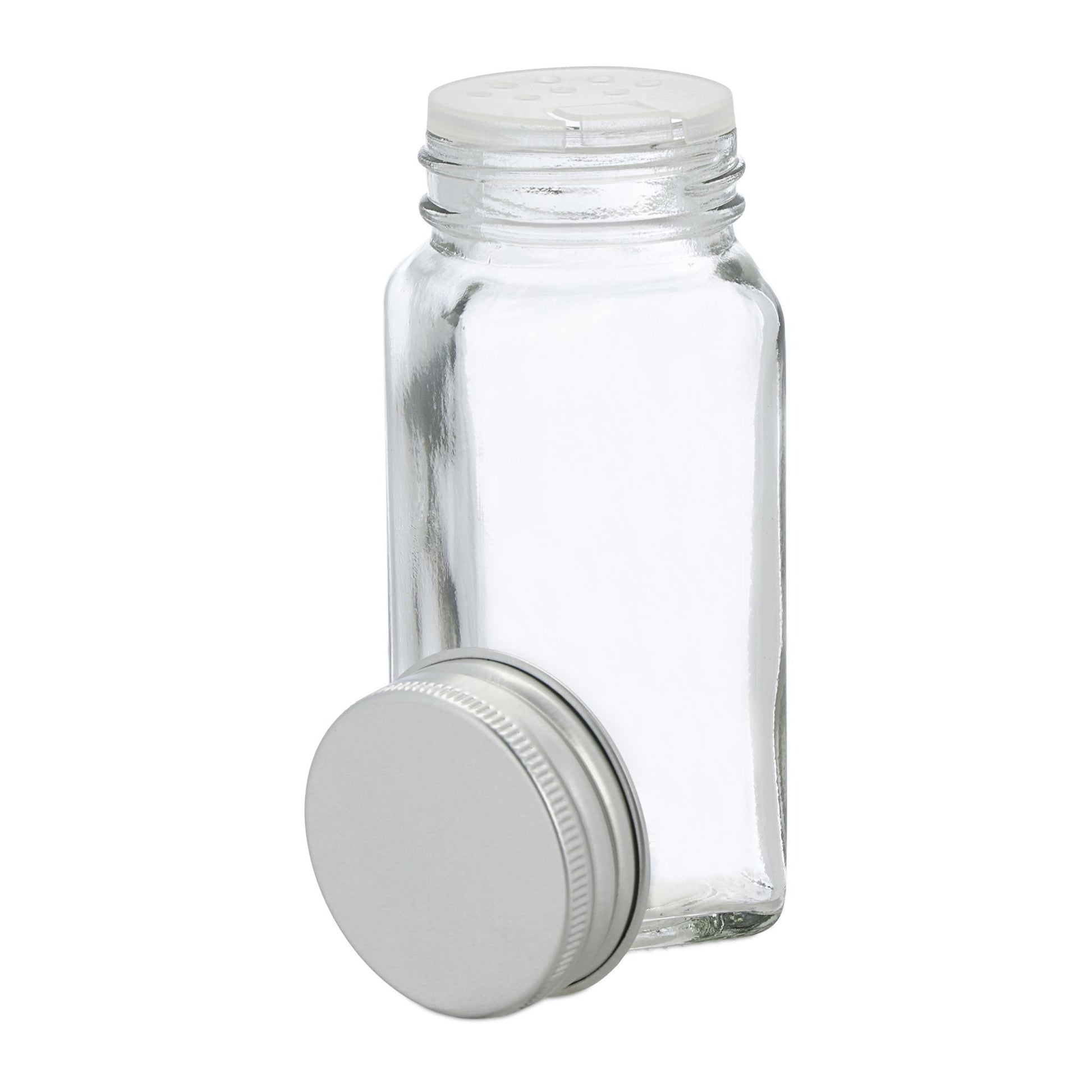 Gewürzgläser 36er-Set Silber-Transparent von Relaxdays