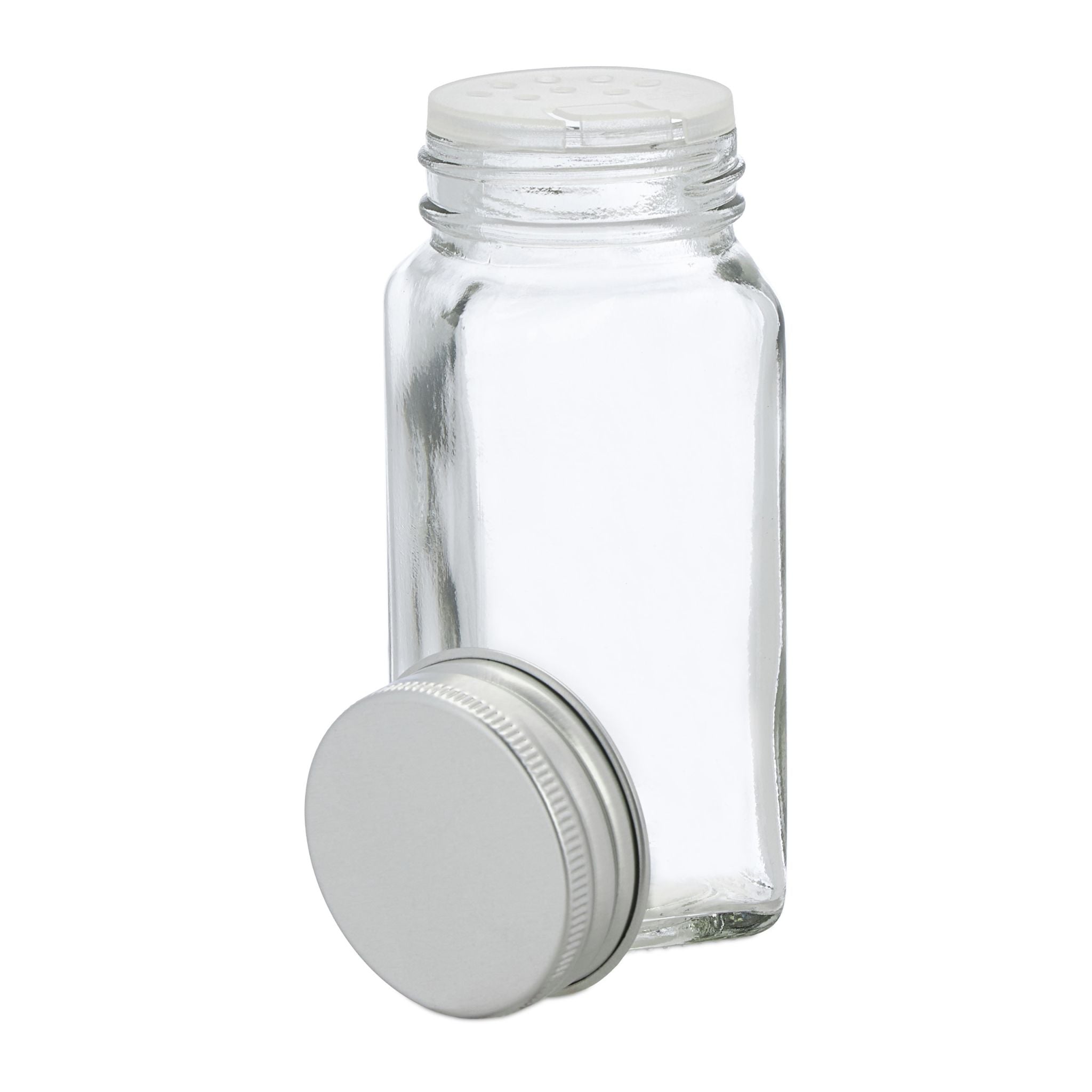 Gewürzgläser 36er-Set Silber-Transparent von Relaxdays
