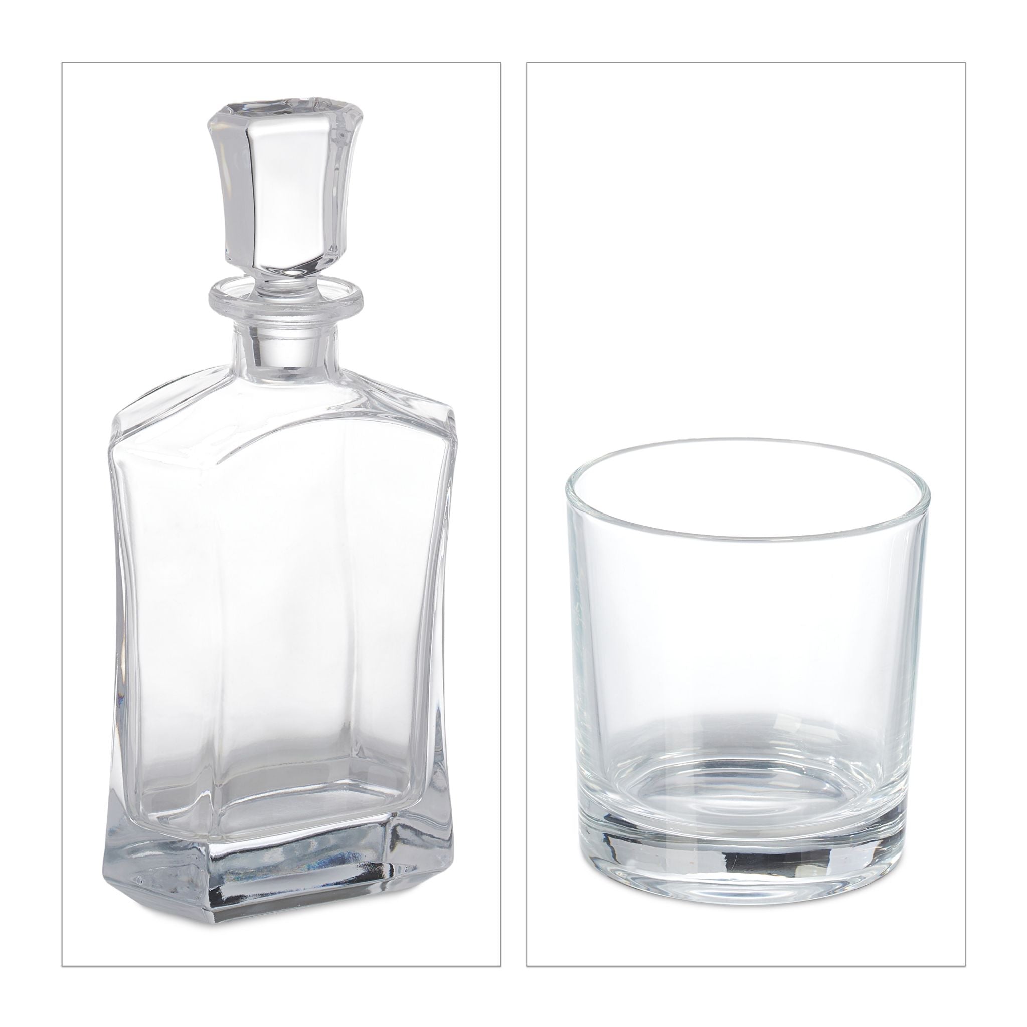 Whisky Set mit Karaffe & Gläsern 5-tlg. Transparent von Relaxdays