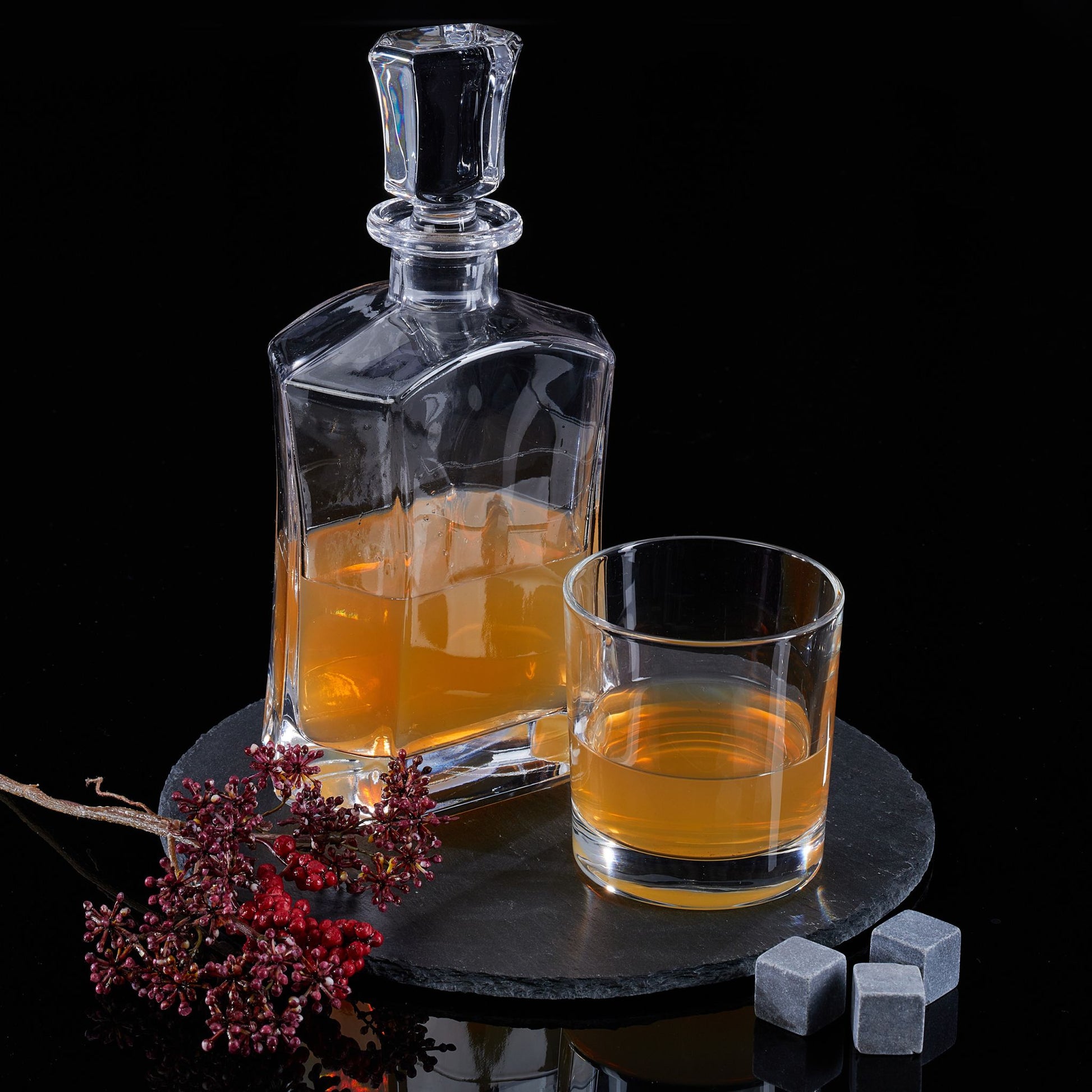 Whisky Set mit Karaffe & Gläsern 5-tlg. Transparent von Relaxdays