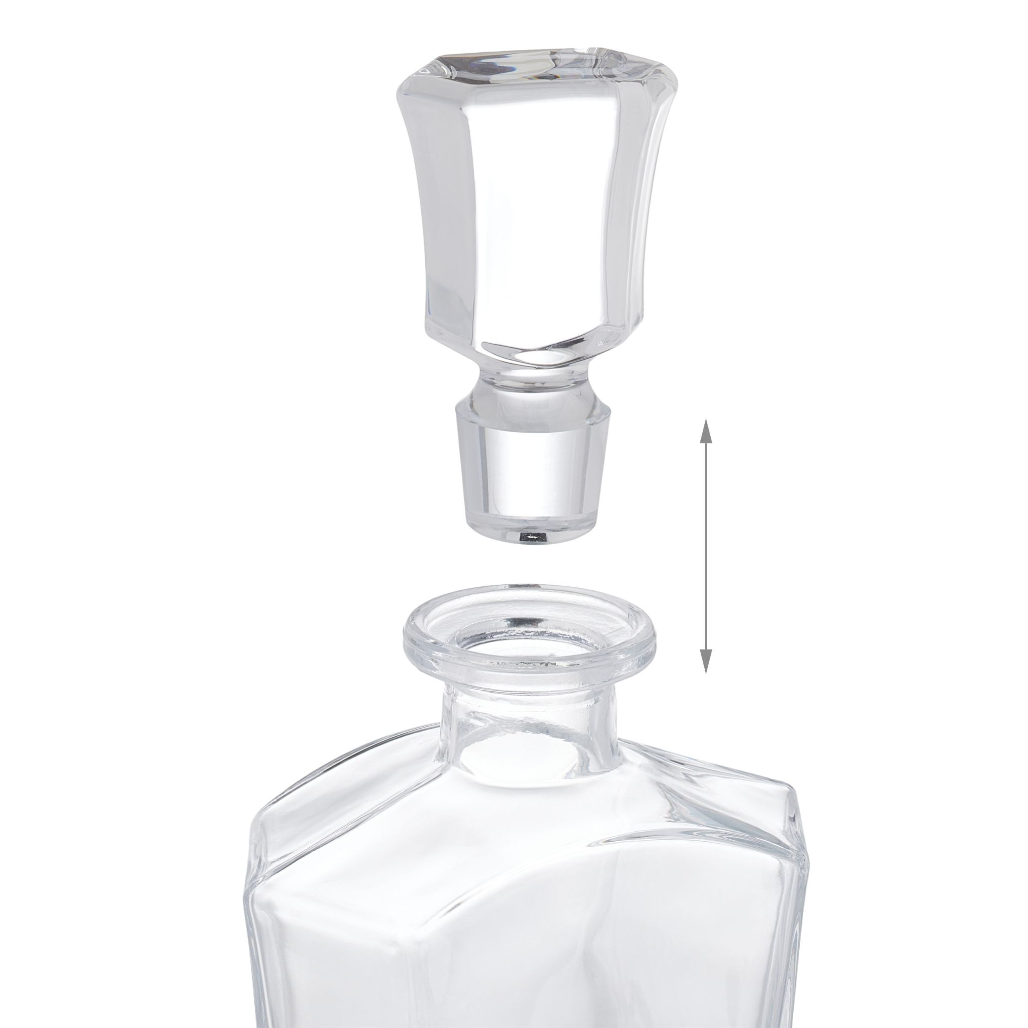 Whisky Set mit Karaffe & Gläsern 5-tlg. Transparent von Relaxdays