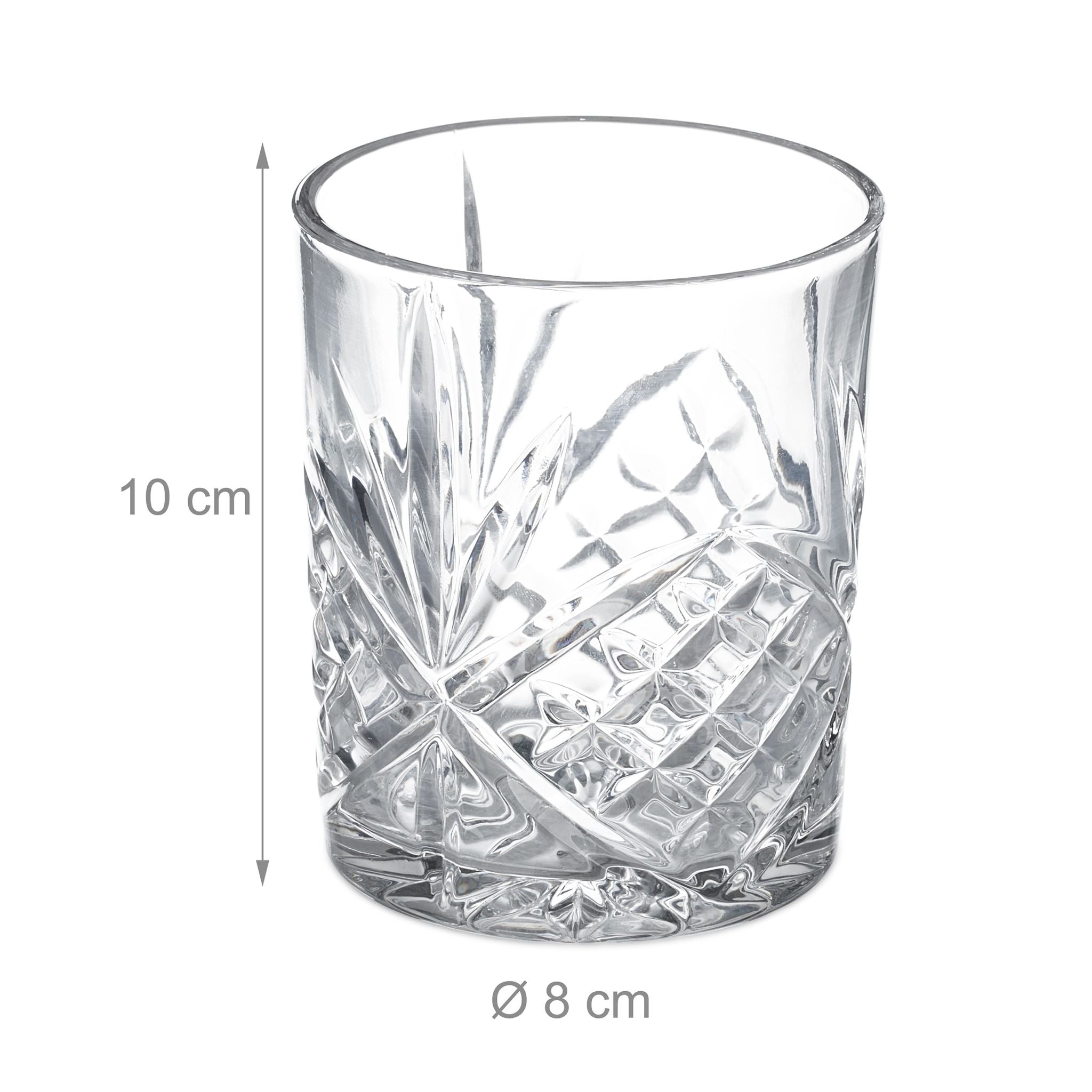 Whisky Gläser 4er-Set Transparent von Relaxdays