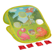 Sackloch Spiel Dino Grün-Orange-Pink von Relaxdays