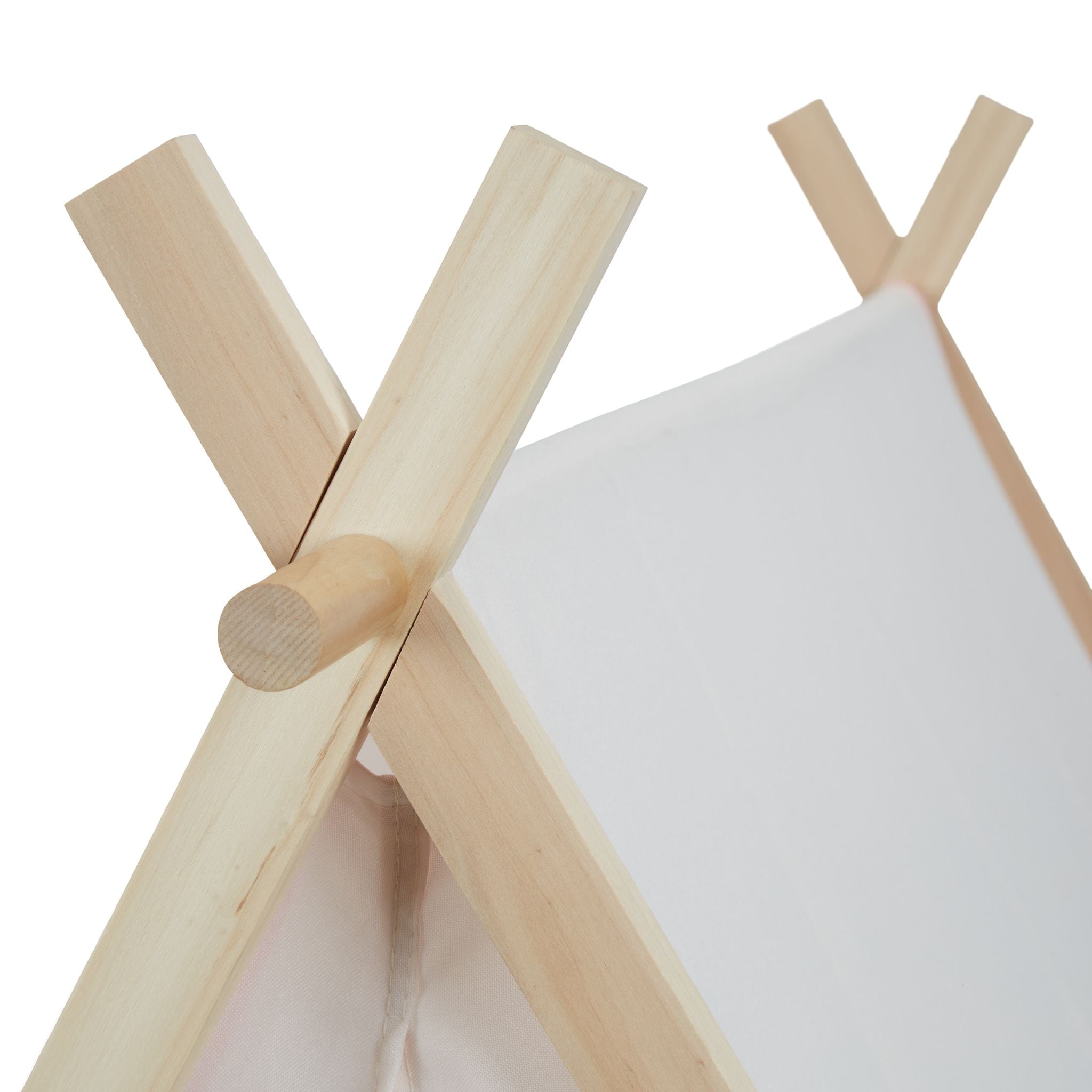 Tipi Zelt für Kinder Weiss-Hellbraun-Rosa von guteszeug.ch