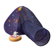 Pop Up Spielzelt Weltraum Weiss-Blau-Schwarz