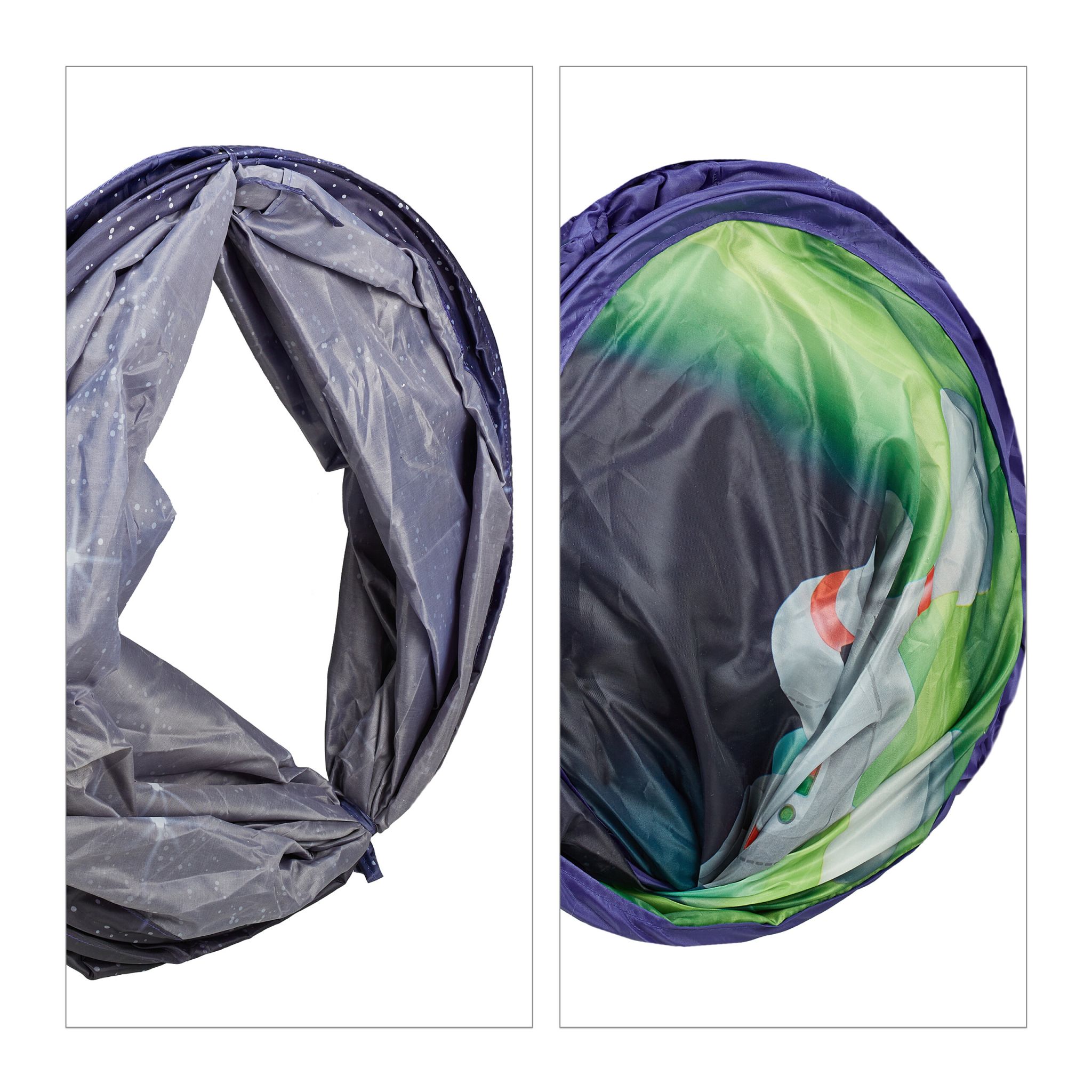Pop Up Spielzelt Weltraum Weiss-Blau-Schwarz