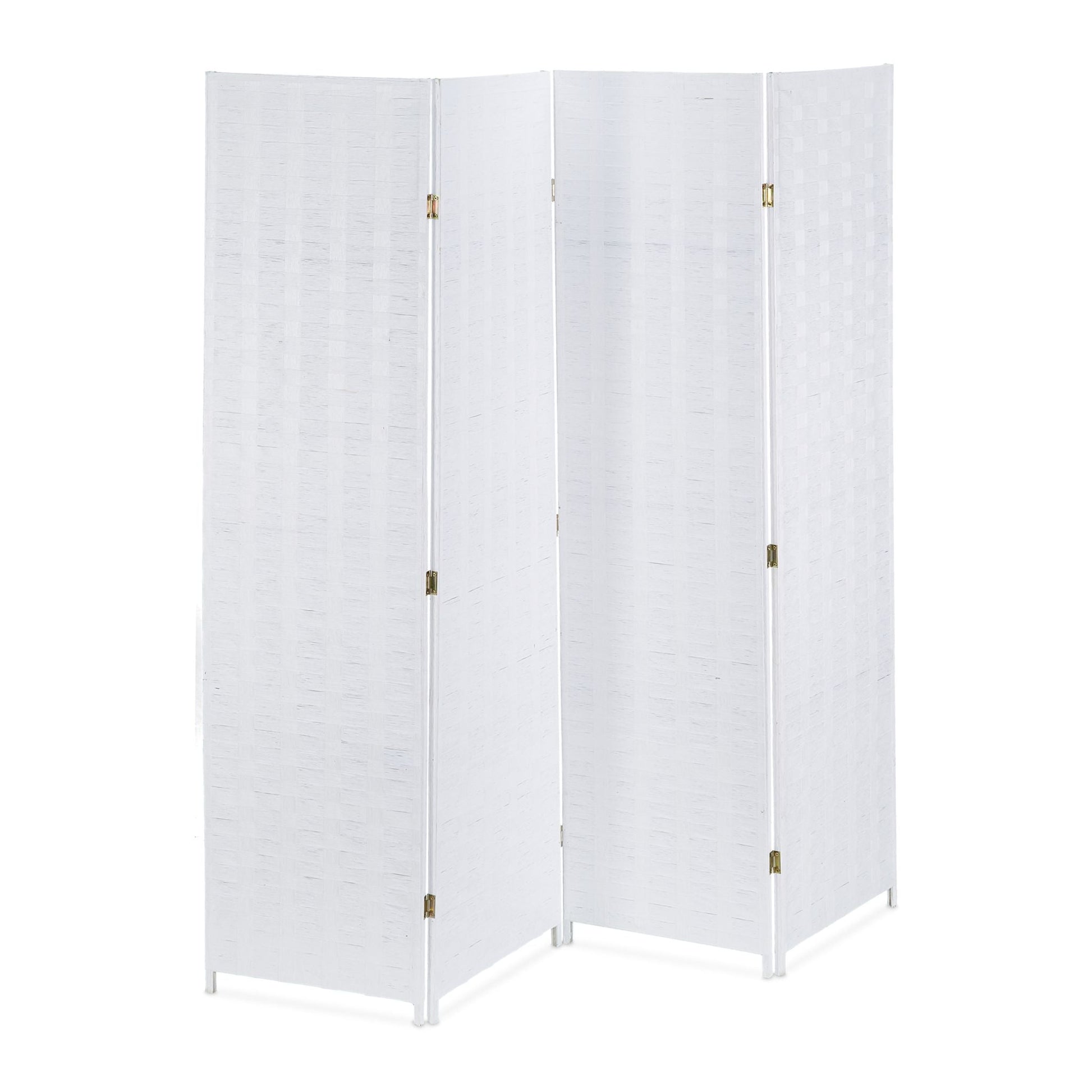 Paravent 4-teilig Weiss von Relaxdays