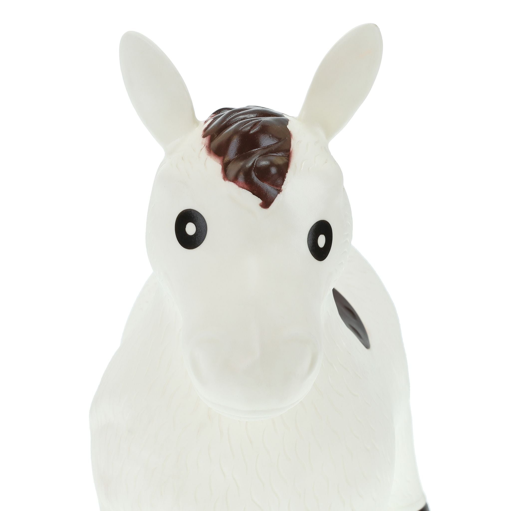 Hüpftier Pferd Weiss-Dunkelbraun-Schwarz von Relaxdays