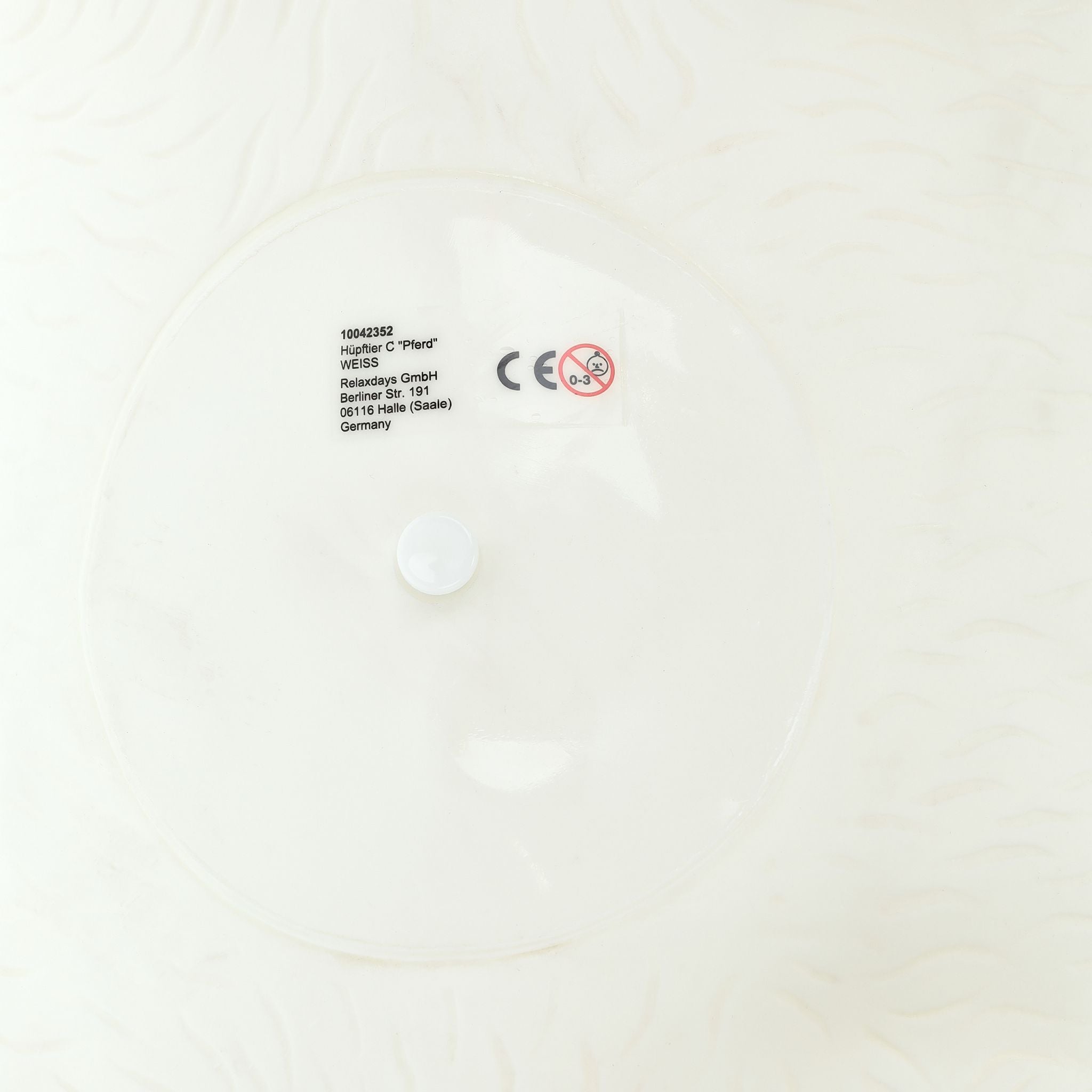 Hüpftier Pferd Weiss-Dunkelbraun-Schwarz von Relaxdays