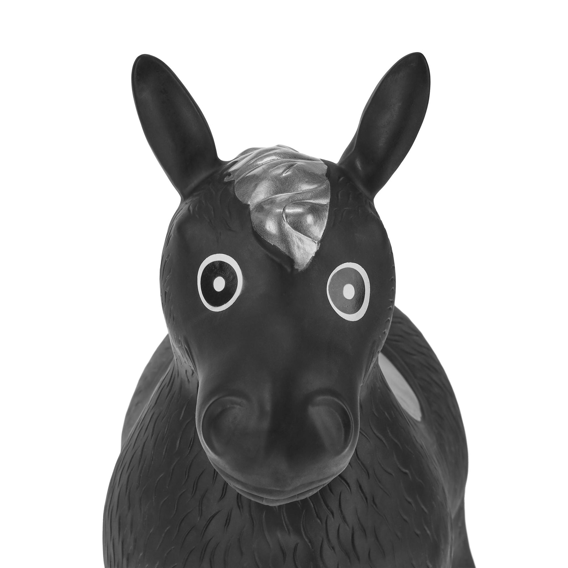Hüpftier Pferd Schwarz-Silber von Relaxdays