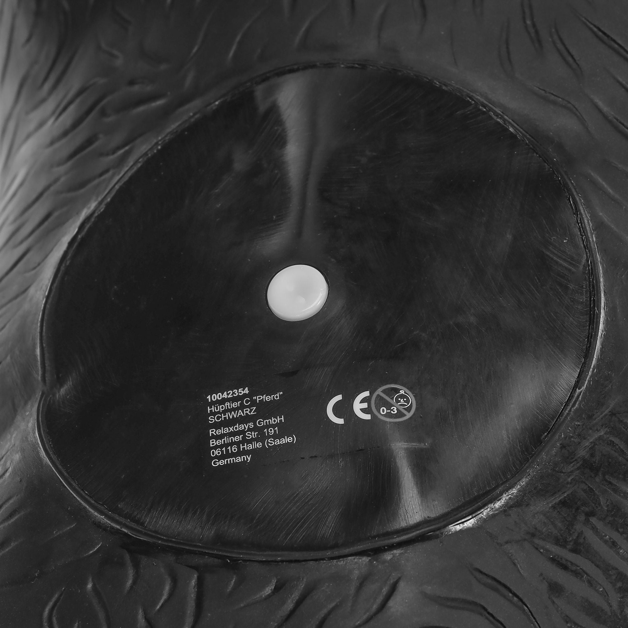 Hüpftier Pferd Schwarz-Silber von Relaxdays