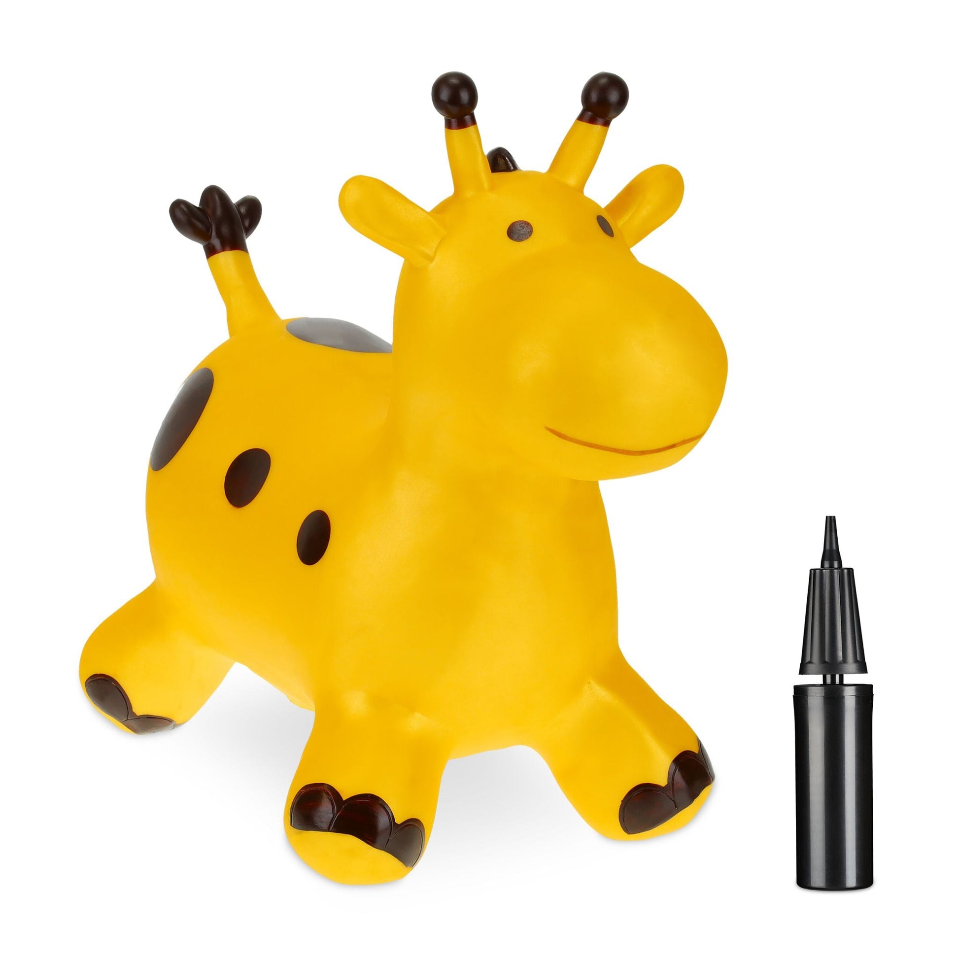 Hüpftier Giraffe Braun-Gelb von Relaxdays