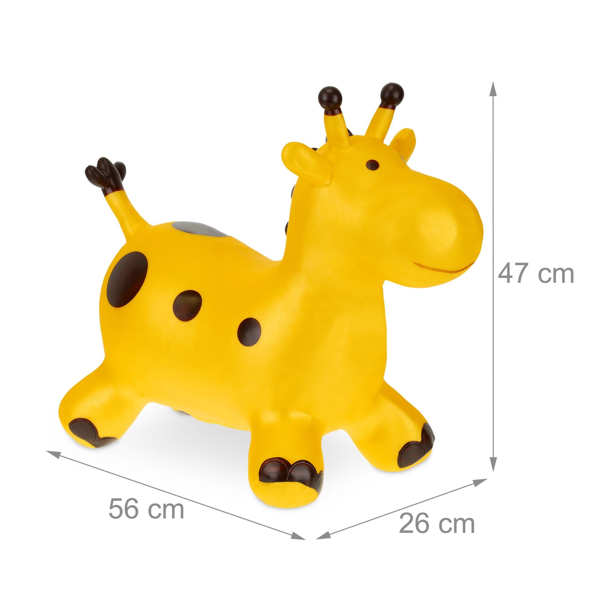 Hüpftier Giraffe Braun-Gelb von Relaxdays