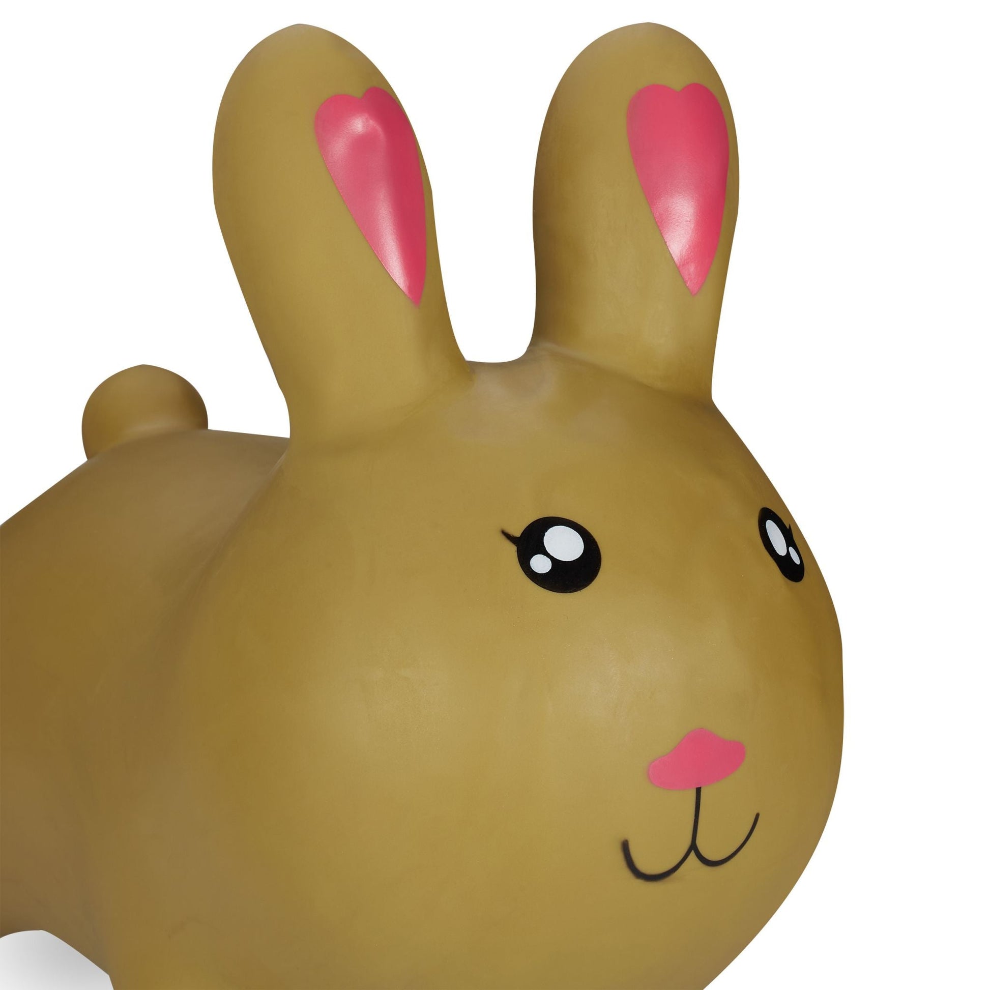 Hüpftier Hase Beige-Rosa-Schwarz von Relaxdays