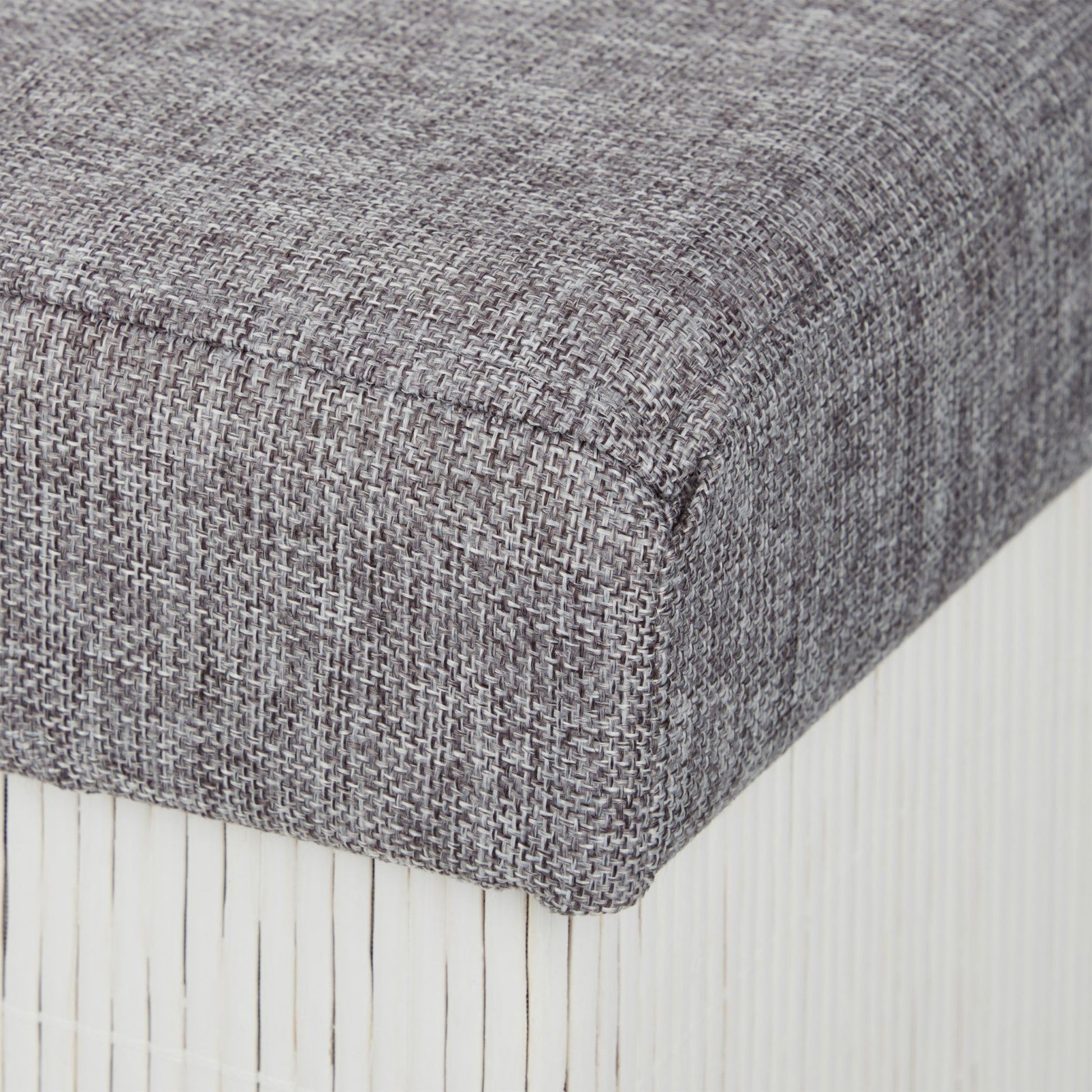 Sitzhocker mit Stauraum Weiss-Grau von Relaxdays
