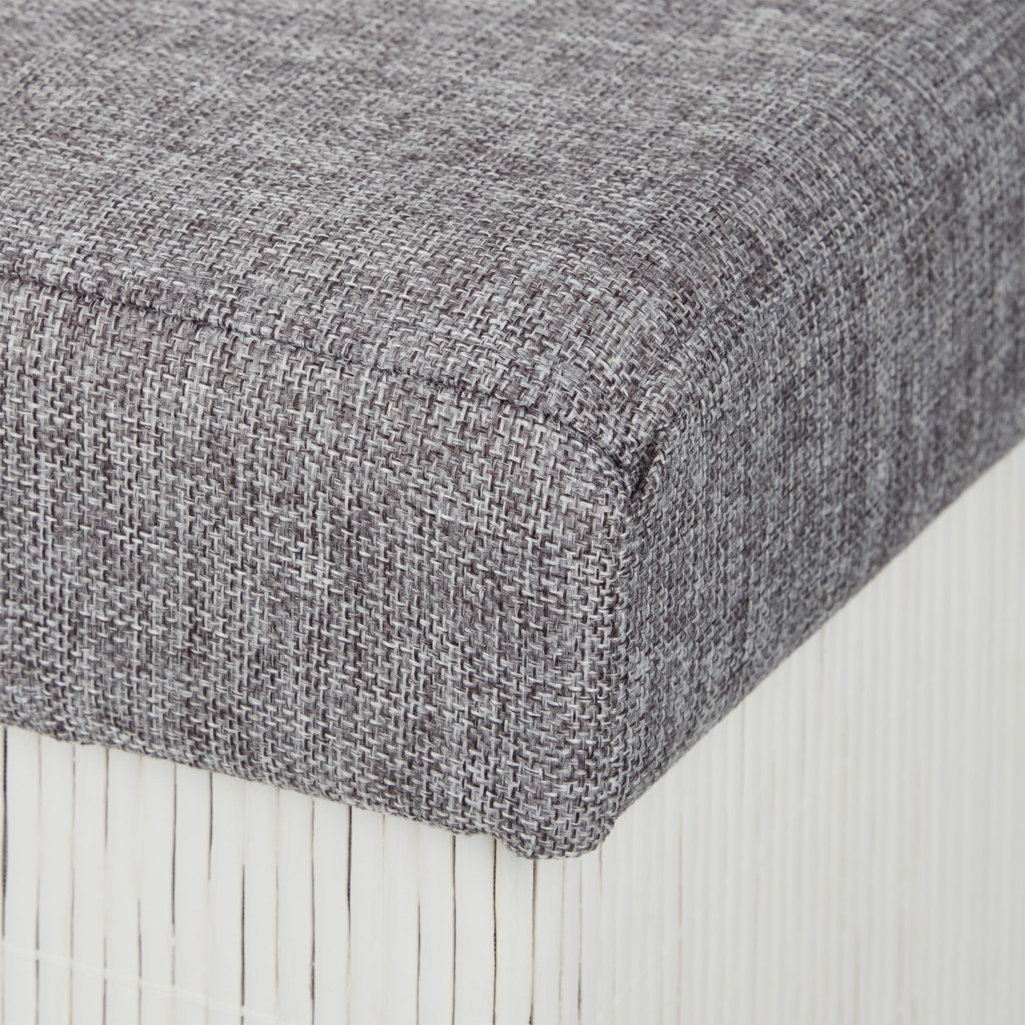 Sitzhocker mit Stauraum Weiss-Grau von Relaxdays