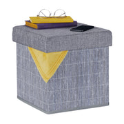 Sitzhocker mit Stauraum Grau von Relaxdays