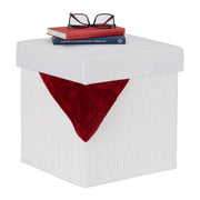 Sitzhocker mit Stauraum Weiss von Relaxdays