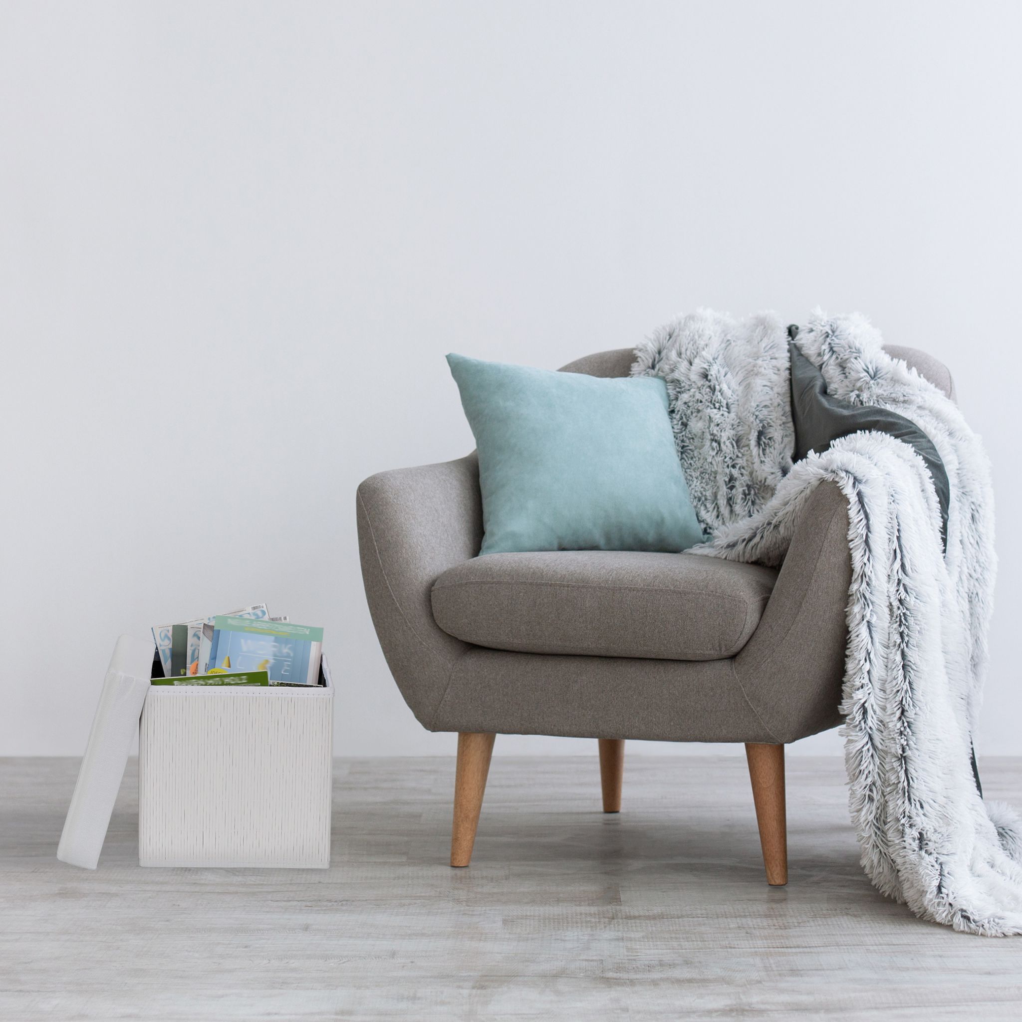 Sitzhocker mit Stauraum Weiss von Relaxdays