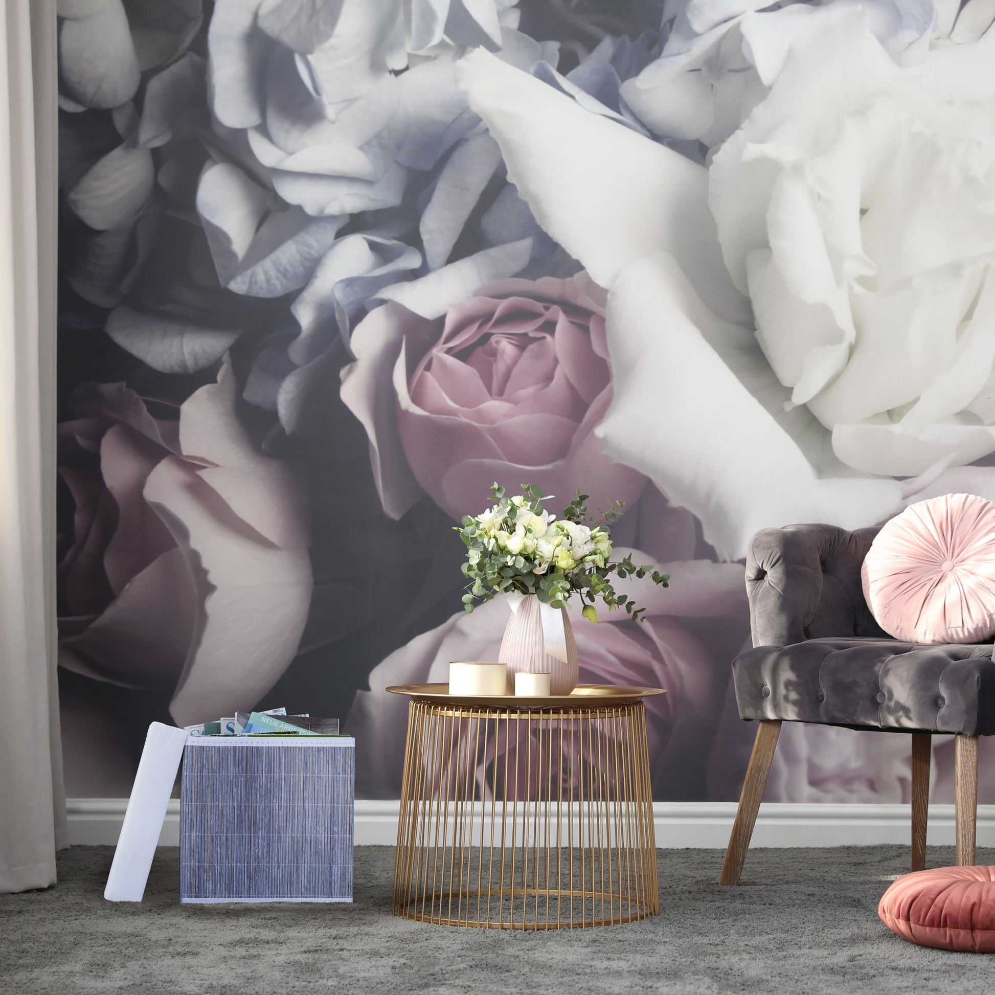 Sitzhocker mit Stauraum Weiss-Grau von Relaxdays