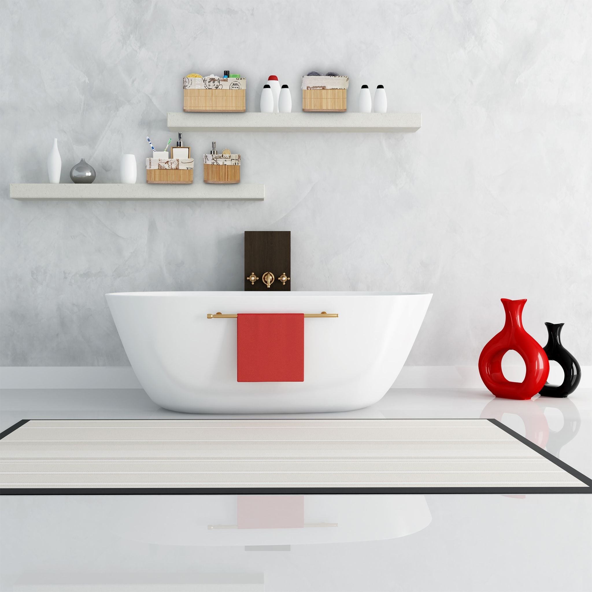 Aufbewahrungskorb 4er-Set Creme-Hellbraun von Relaxdays