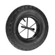 Schubkarrenrad 4.80 4.00-8 mit Achse Schwarz von Relaxdays