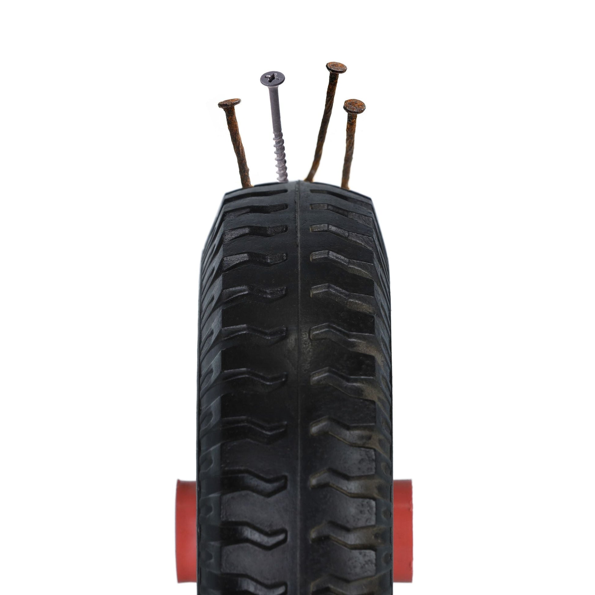 Schubkarrenrad 2.50-4 2er-Set Rot-Schwarz von Relaxdays