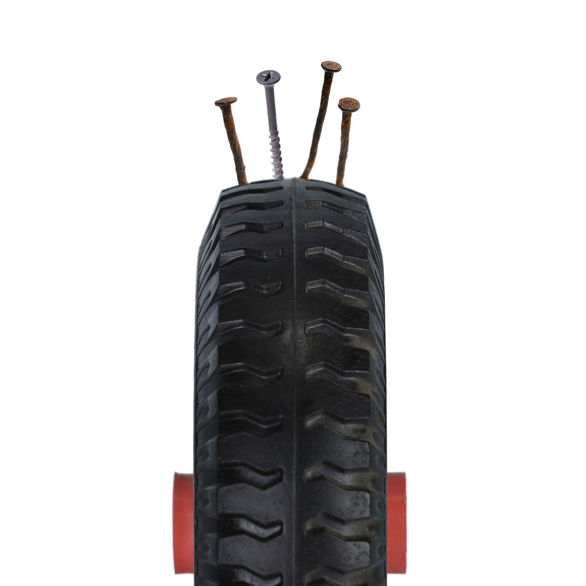 Schubkarrenrad 2.50-4 2er-Set Rot-Schwarz von Relaxdays