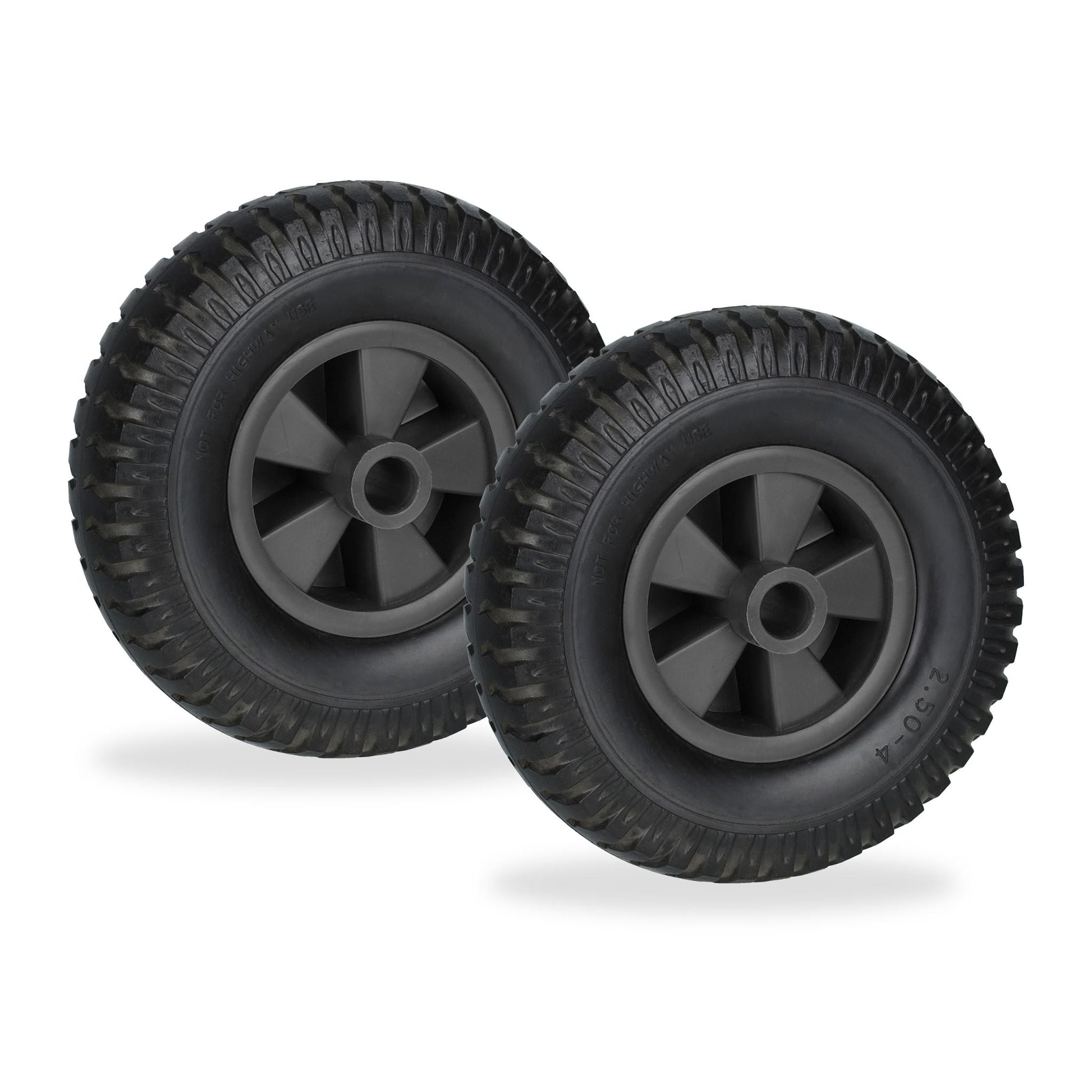 Schubkarrenrad 2.50-4 2er-Set Schwarz von Relaxdays