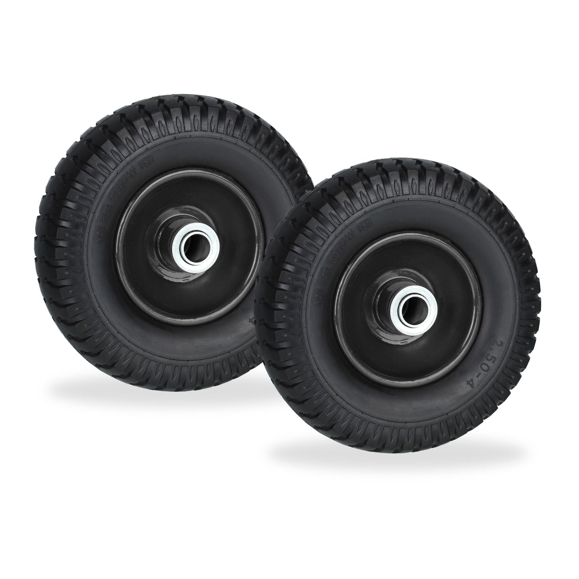 Schubkarrenrad 2.50-4 2er-Set Schwarz von Relaxdays