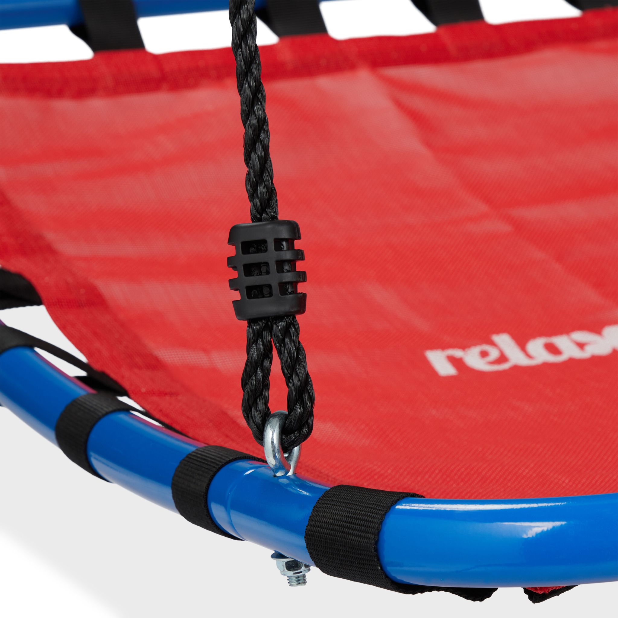 Eckige Nestschaukel in Rot Blau-Rot-Schwarz von Relaxdays