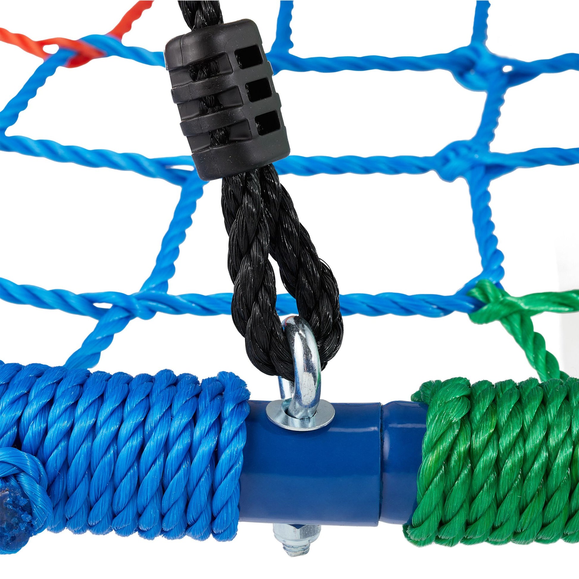 Farbenfrohe Nestschaukel 100cm D Blau-Grün-Orange von Relaxdays