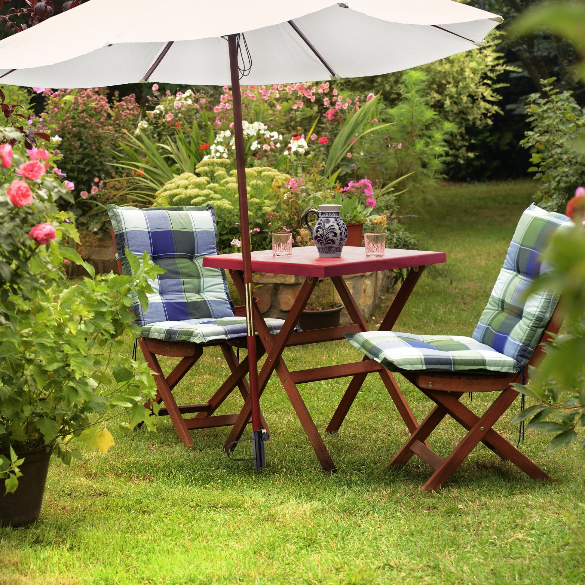Rasendorn für Sonnenschirm Schwarz von Relaxdays
