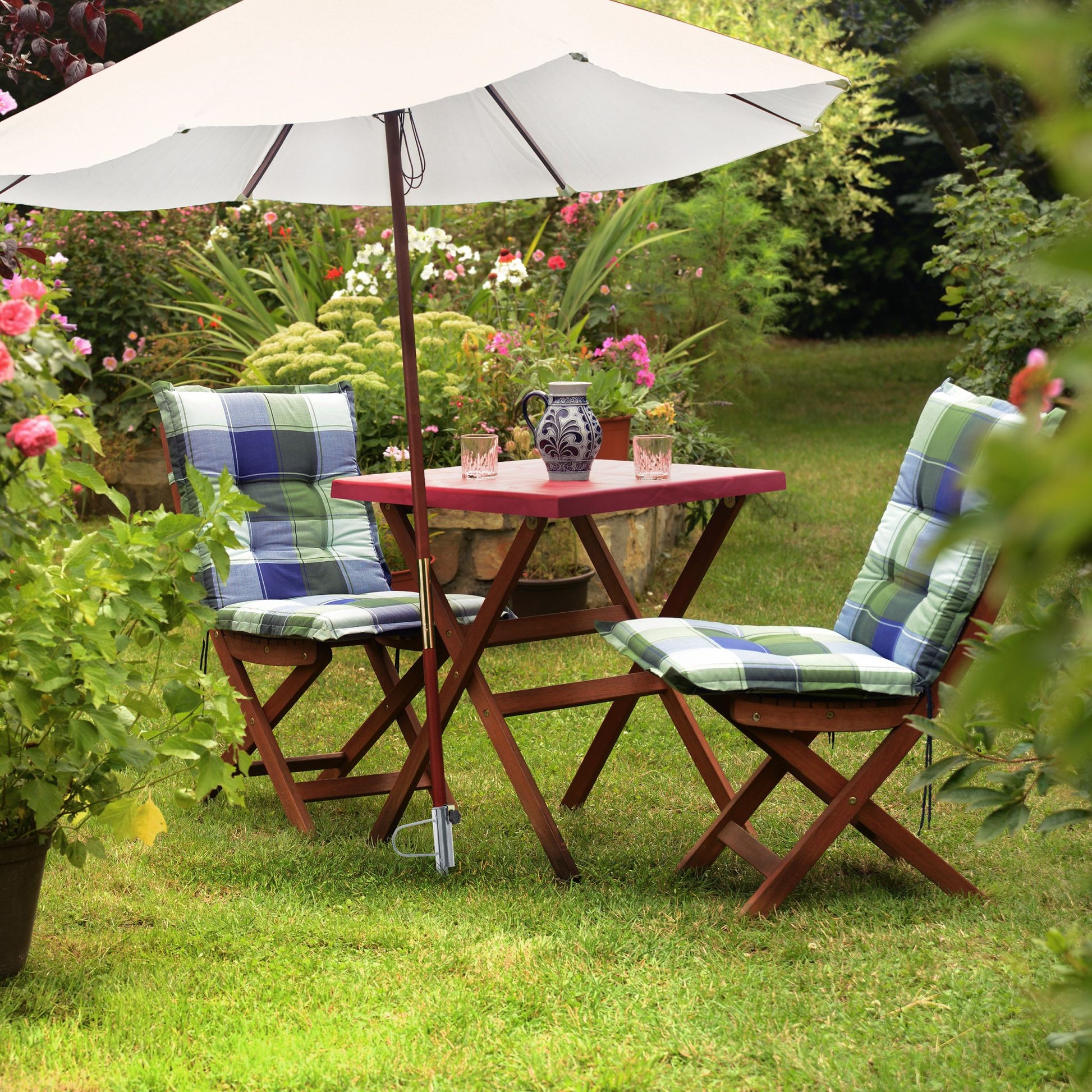 Rasendorn für Sonnenschirm Grau von Relaxdays