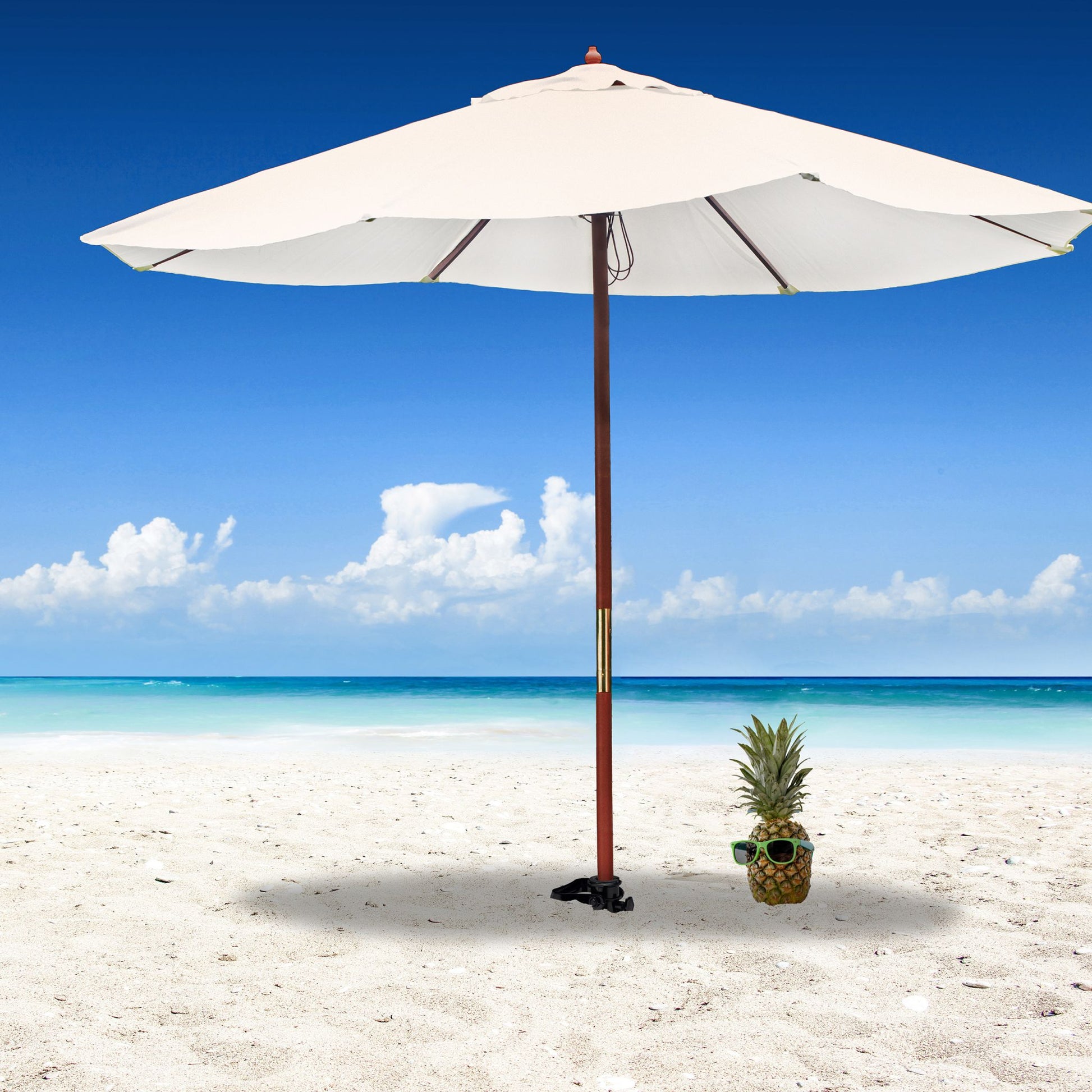 Bodenhülse für Sonnenschirm Schwarz von Relaxdays