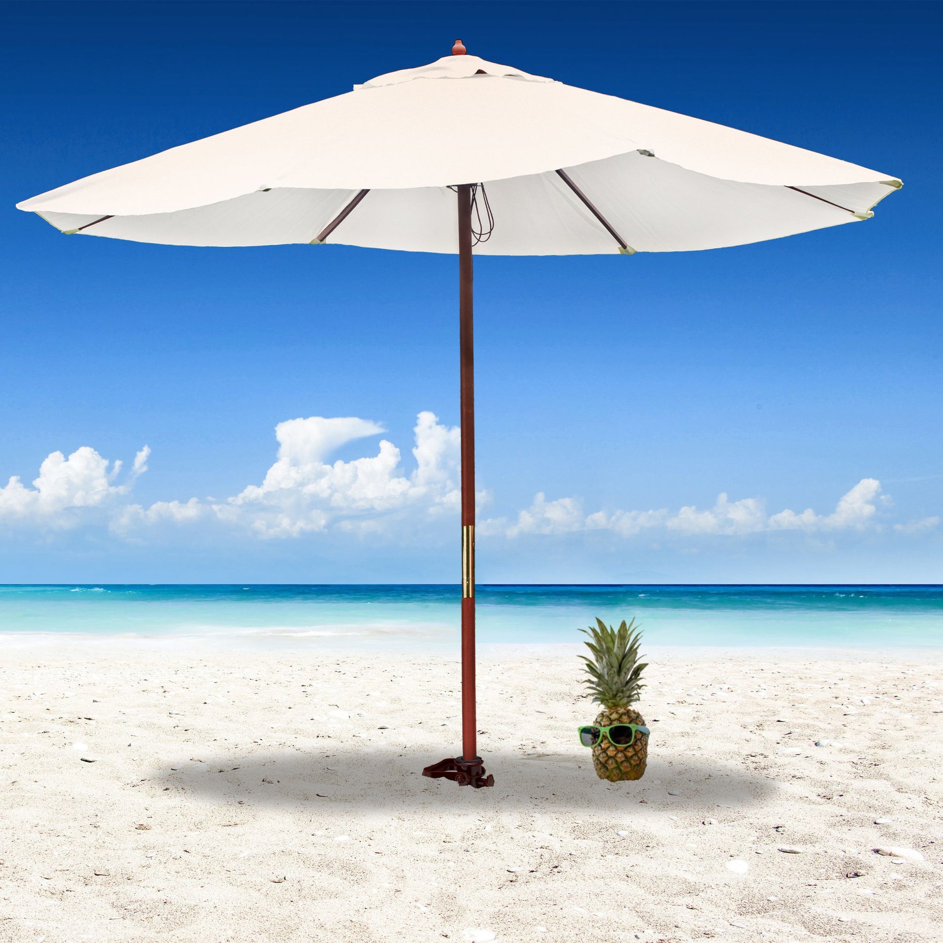 Bodenhülse für Sonnenschirm Braun von Relaxdays