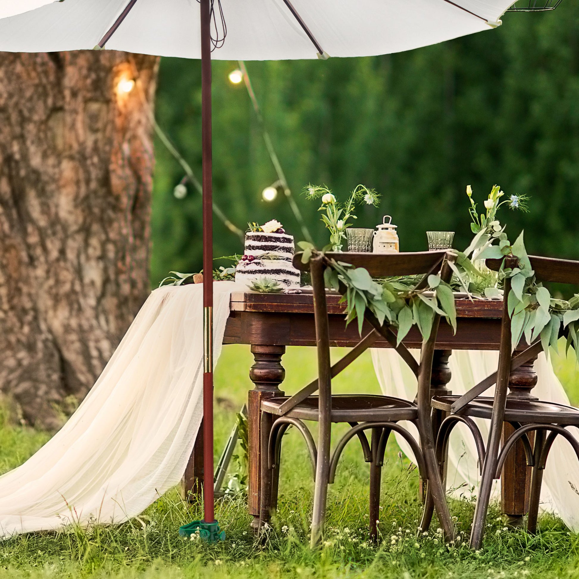 Bodenhülse für Sonnenschirm Dunkelgrün von Relaxdays