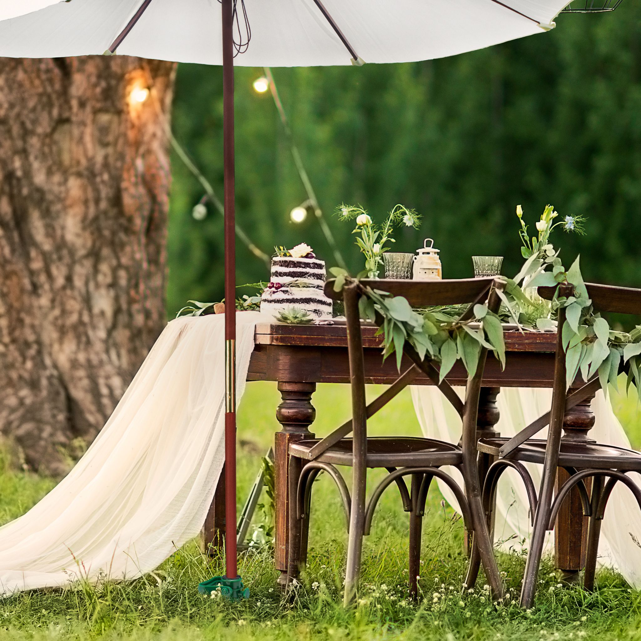 Bodenhülse für Sonnenschirm Dunkelgrün von Relaxdays