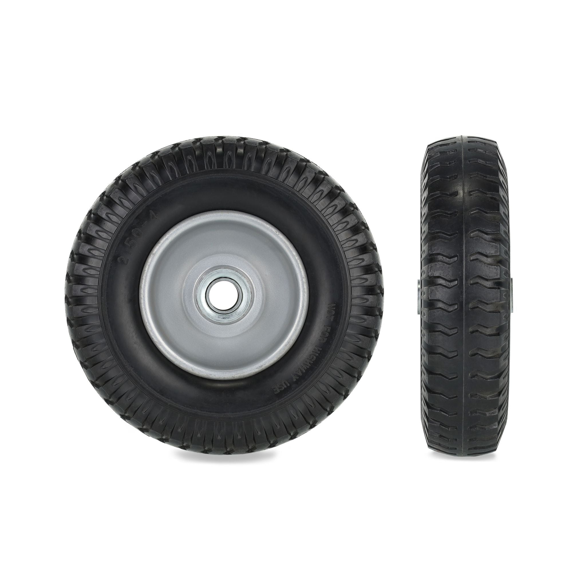 Schubkarrenrad 2.50-4 2er-Set Schwarz-Grau von Relaxdays