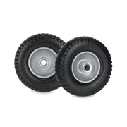 Schubkarrenrad 2.50-4 2er-Set Schwarz-Grau von Relaxdays
