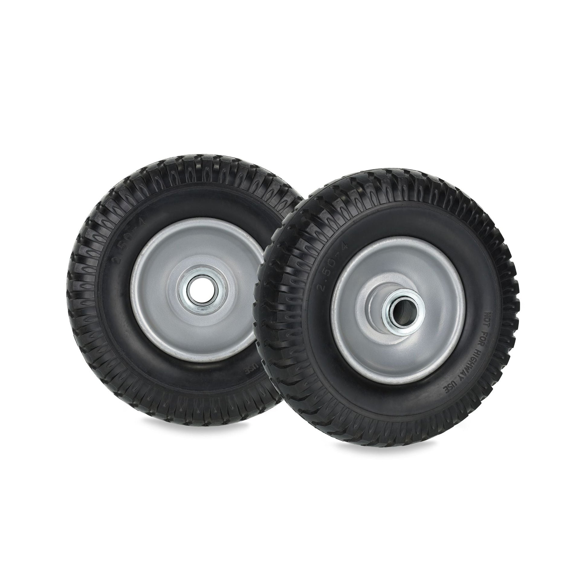 Schubkarrenrad 2.50-4 2er-Set Schwarz-Grau von Relaxdays