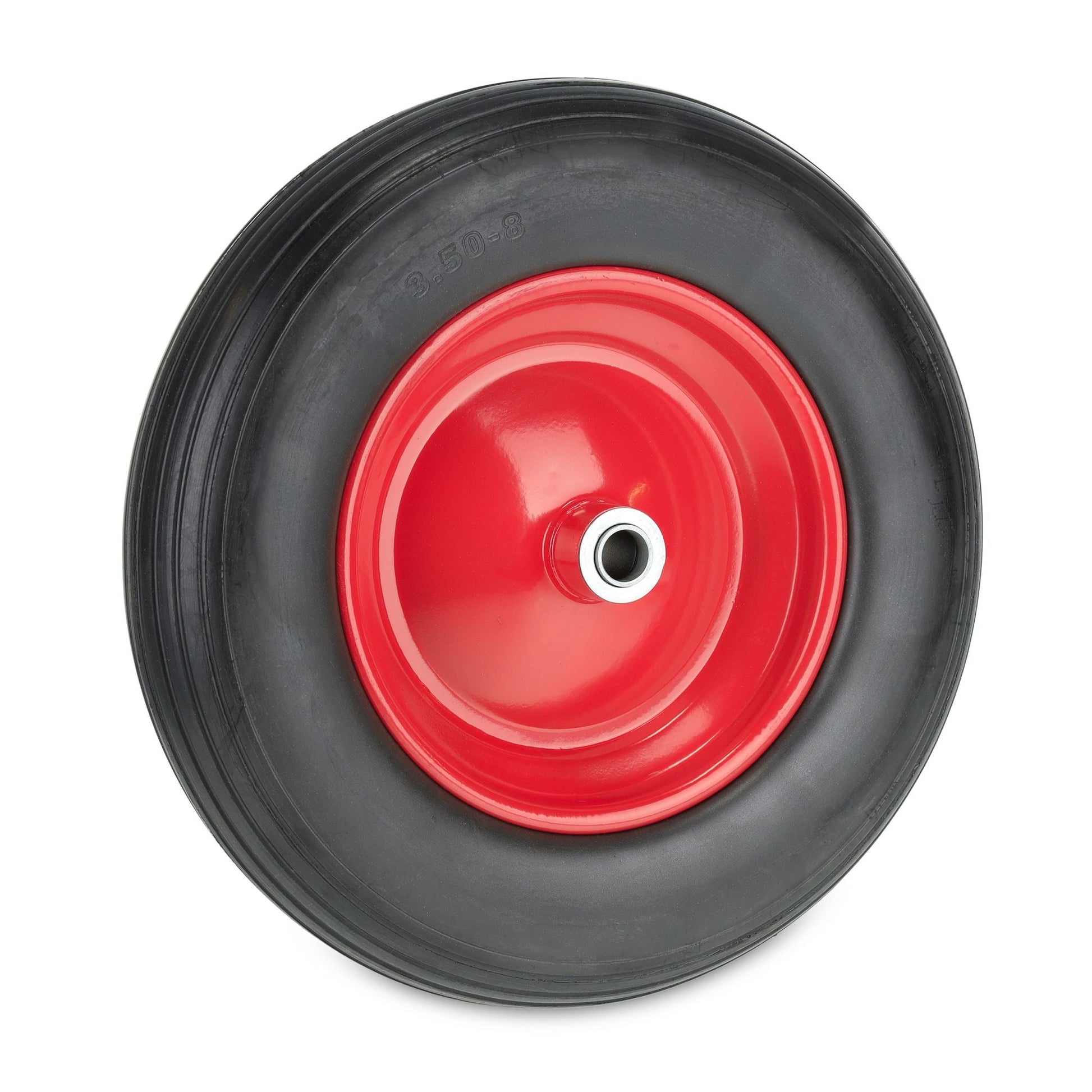 Schubkarrenrad PU 3.50-8 Rot-Schwarz von Relaxdays
