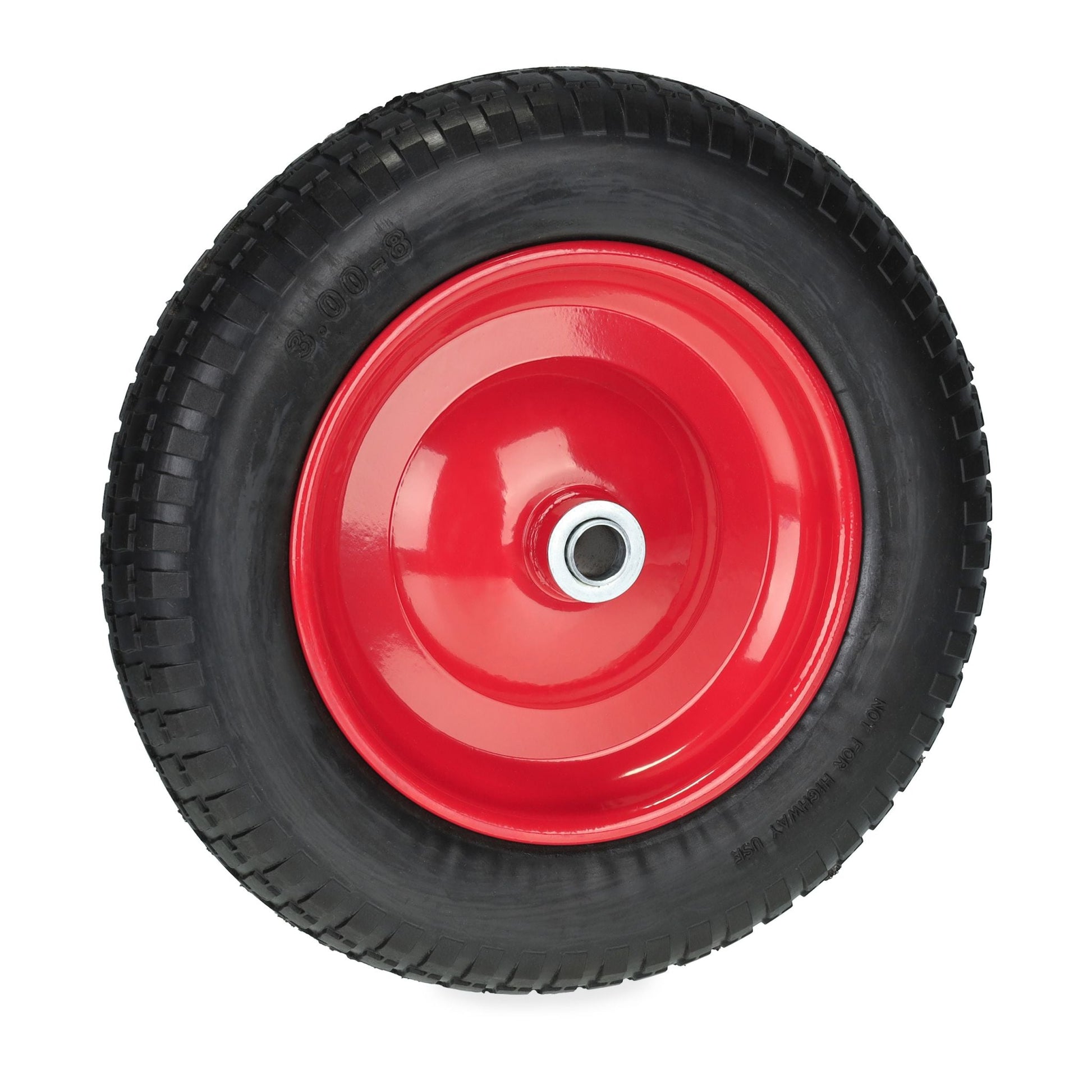 Schubkarrenrad 3.00-8 Rot-Schwarz von Relaxdays