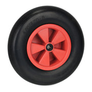 Schubkarrenrad PU 4.80/4.00-8 Rot-Schwarz von Relaxdays
