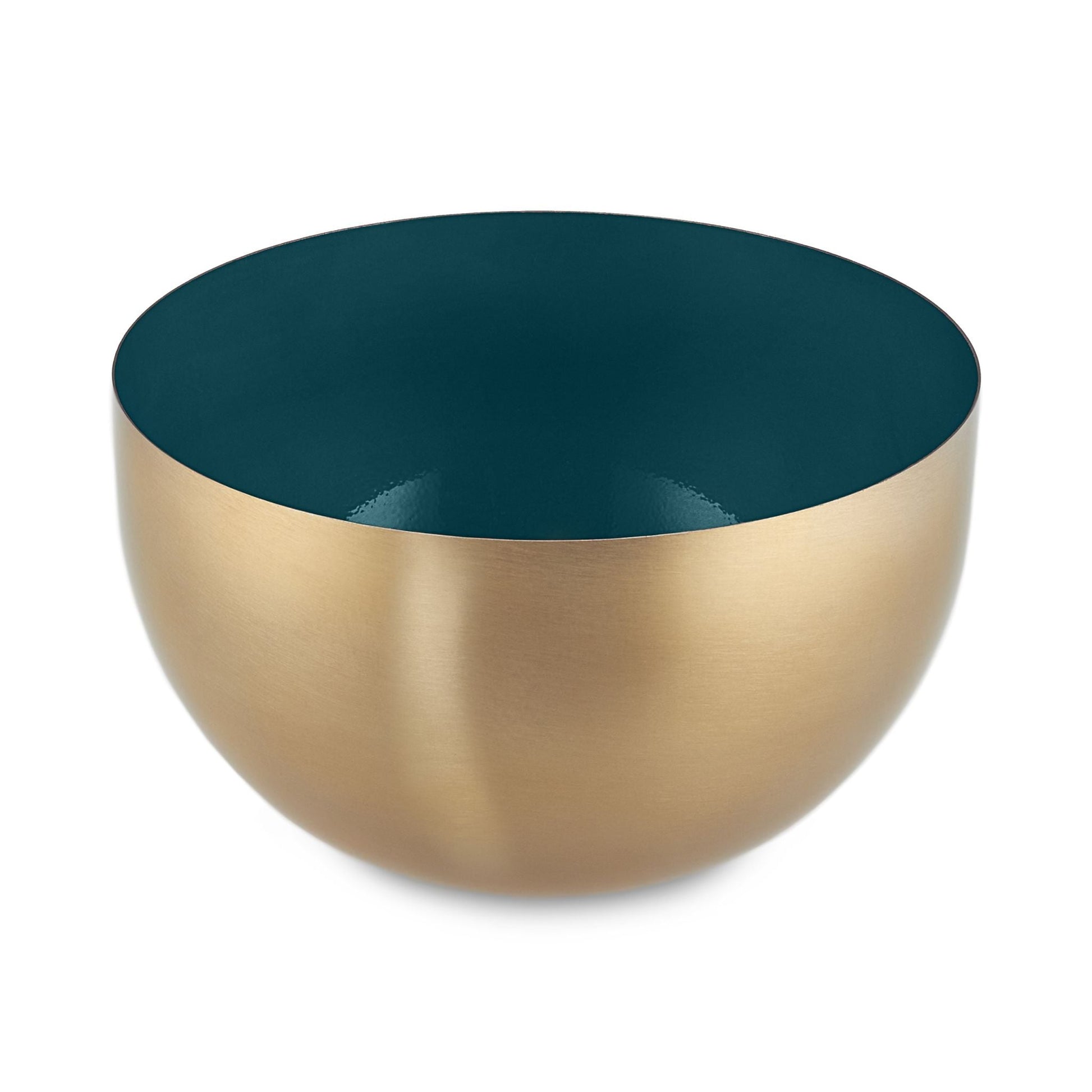 Zweifarbige Salatschüssel Edelstahl Dunkelgrün-Gold von Relaxdays