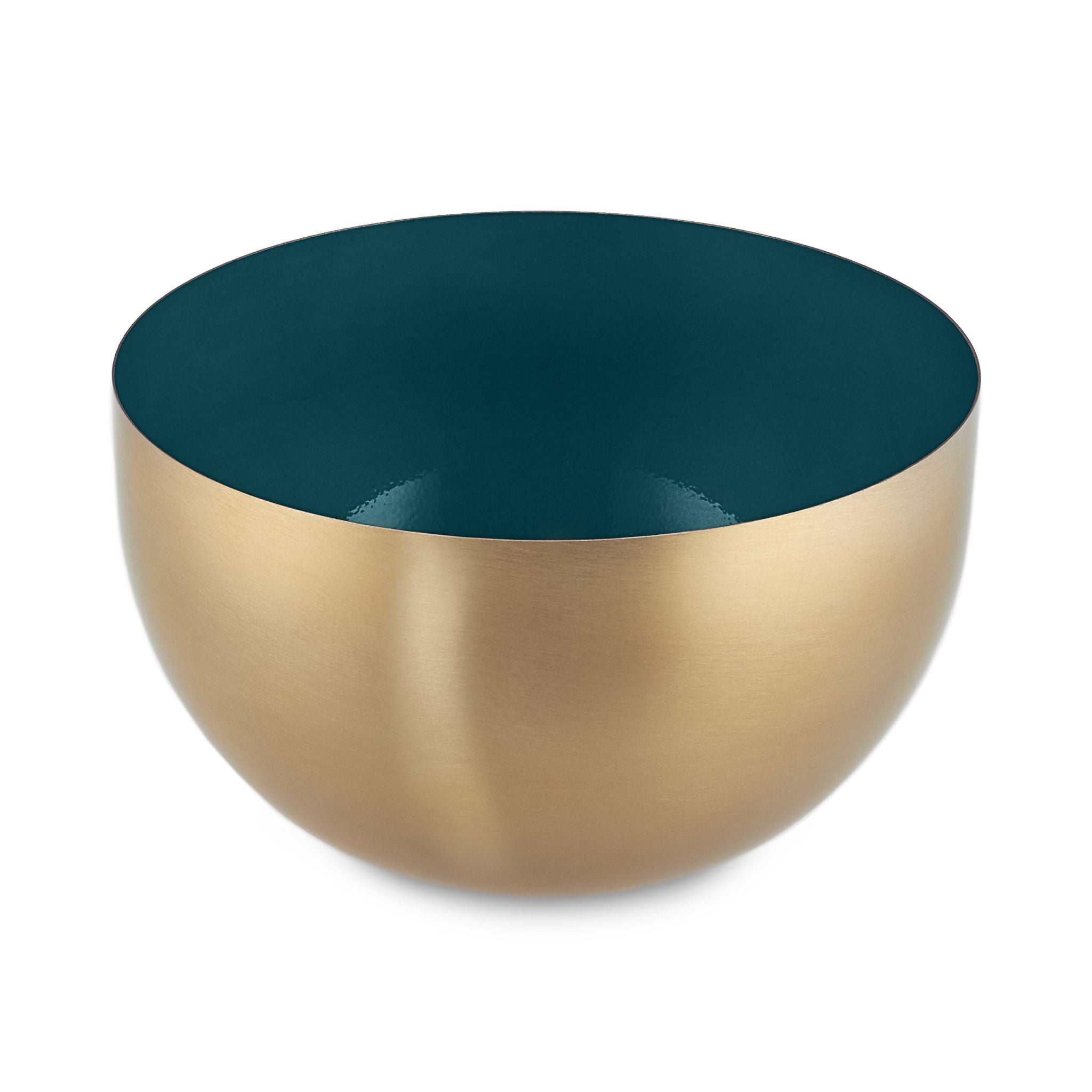 Zweifarbige Salatschüssel Edelstahl Dunkelgrün-Gold von Relaxdays