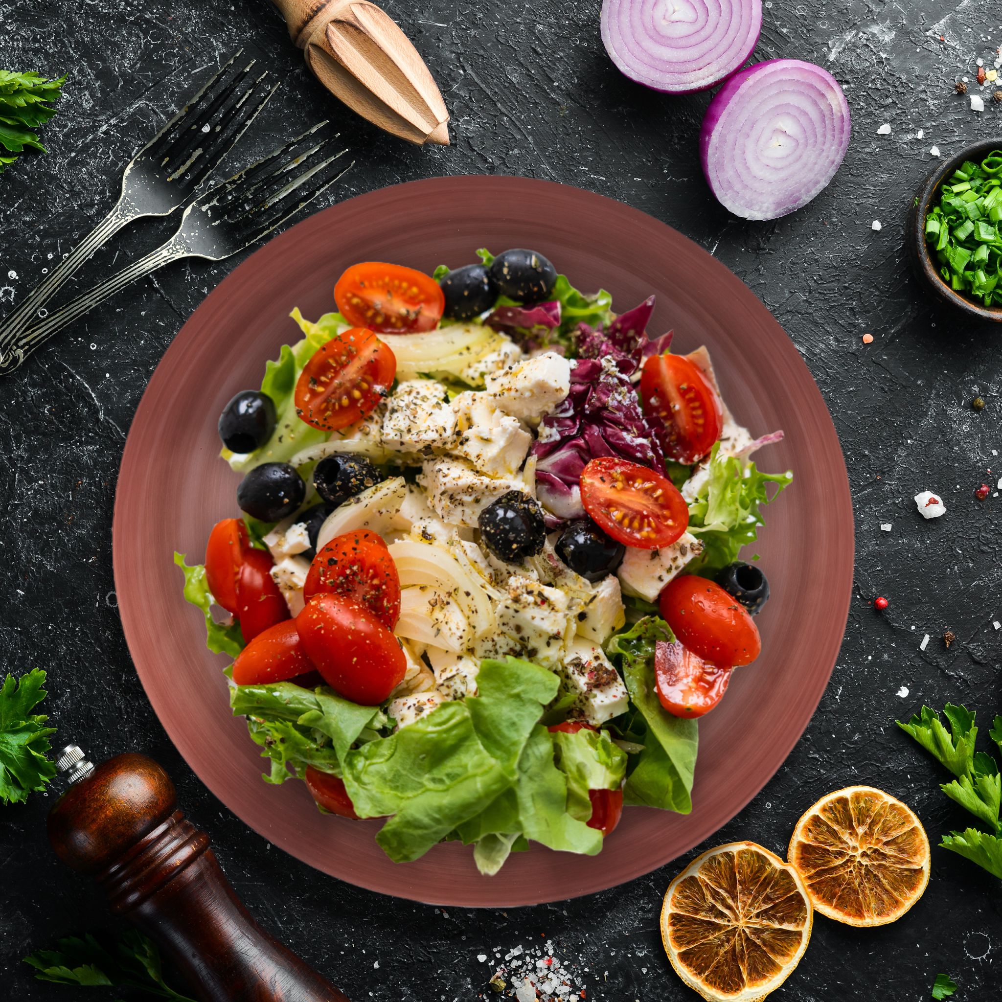 Salatschüssel Edelstahl Kupfer von Relaxdays