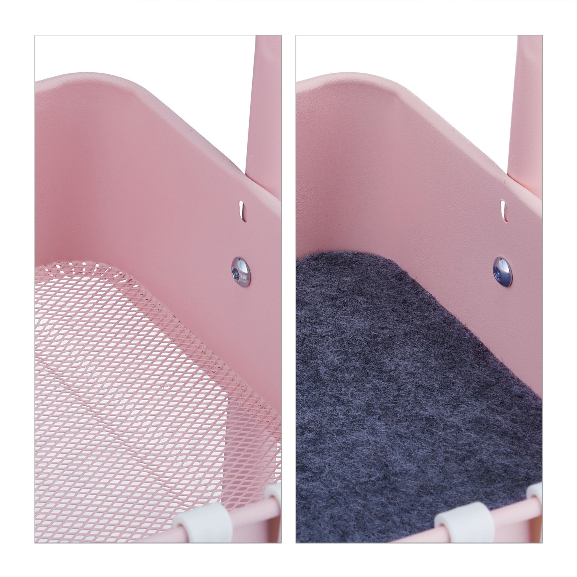 Rollwagen mit 3 Etagen Weiss-Rosa von Relaxdays
