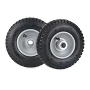 Schubkarrenrad 2.50-4 2er-Set Schwarz-Silber von Relaxdays